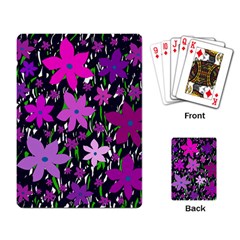 Purple Fowers Playing Card by Valentinaart