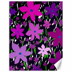 Purple Fowers Canvas 12  X 16   by Valentinaart