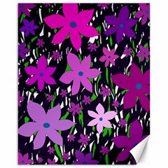 Purple Fowers Canvas 16  X 20   by Valentinaart