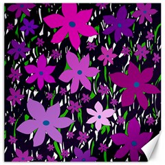 Purple Fowers Canvas 20  X 20  