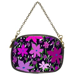 Purple Fowers Chain Purses (two Sides) 