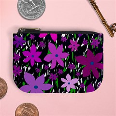 Purple Fowers Mini Coin Purses by Valentinaart