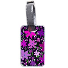 Purple Fowers Luggage Tags (two Sides)