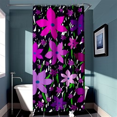 Purple Fowers Shower Curtain 36  X 72  (stall) 