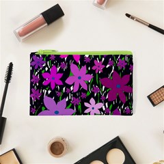 Purple Fowers Cosmetic Bag (xs)