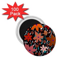 Orange Flowers  1 75  Magnets (100 Pack) 