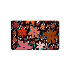 Orange Flowers  Magnet (name Card)