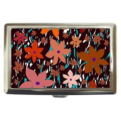 Orange Flowers  Cigarette Money Cases