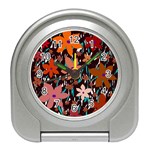 Orange flowers  Travel Alarm Clocks Front