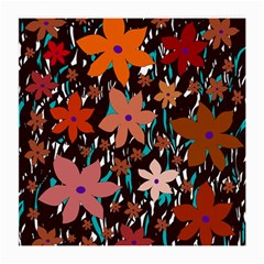 Orange Flowers  Medium Glasses Cloth (2-side)