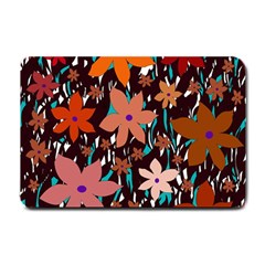 Orange Flowers  Small Doormat 