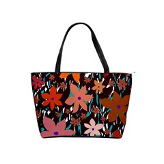 Orange Flowers  Shoulder Handbags