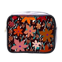 Orange Flowers  Mini Toiletries Bags