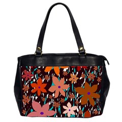 Orange Flowers  Office Handbags (2 Sides) 