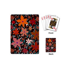 Orange Flowers  Playing Cards (mini) 