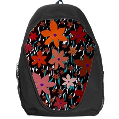 Orange Flowers  Backpack Bag