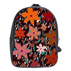 Orange Flowers  School Bags (xl)  by Valentinaart