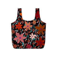 Orange Flowers  Full Print Recycle Bags (s) 