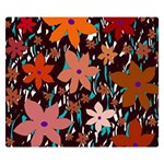 Orange flowers  Double Sided Flano Blanket (Small)  50 x40  Blanket Front