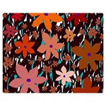 Orange flowers  Double Sided Flano Blanket (Medium)  60 x50  Blanket Front