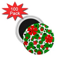 Red And Green Christmas Design  1 75  Magnets (100 Pack)  by Valentinaart