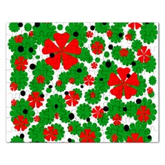 Red And Green Christmas Design  Rectangular Jigsaw Puzzl