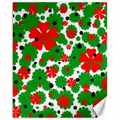 Red And Green Christmas Design  Canvas 16  X 20   by Valentinaart