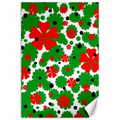 Red And Green Christmas Design  Canvas 24  X 36  by Valentinaart