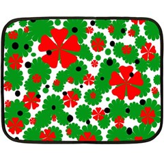 Red And Green Christmas Design  Double Sided Fleece Blanket (mini)  by Valentinaart