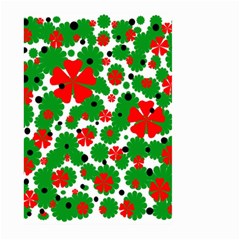 Red And Green Christmas Design  Large Garden Flag (two Sides) by Valentinaart