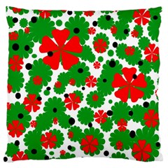 Red And Green Christmas Design  Large Cushion Case (one Side) by Valentinaart