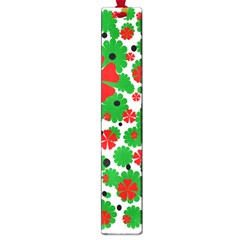 Red And Green Christmas Design  Large Book Marks by Valentinaart