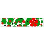 Red and green Christmas design  Flano Scarf (Small) Front