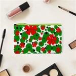 Red and green Christmas design  Cosmetic Bag (XS) Front