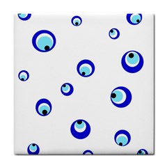 Mediterranean Blue Eyes Tile Coasters by Valentinaart