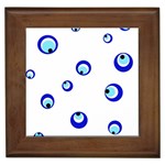 Mediterranean blue eyes Framed Tiles Front