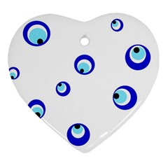 Mediterranean Blue Eyes Ornament (heart) 