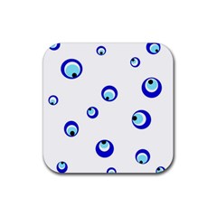 Mediterranean Blue Eyes Rubber Coaster (square) 