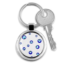 Mediterranean Blue Eyes Key Chains (round)  by Valentinaart