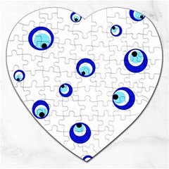 Mediterranean Blue Eyes Jigsaw Puzzle (heart)