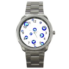 Mediterranean Blue Eyes Sport Metal Watch