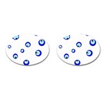 Mediterranean blue eyes Cufflinks (Oval) Front(Pair)