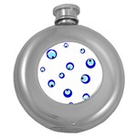 Mediterranean blue eyes Round Hip Flask (5 oz) Front