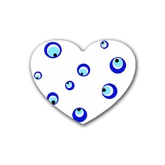 Mediterranean Blue Eyes Heart Coaster (4 Pack) 