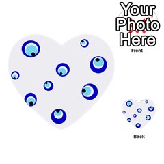 Mediterranean Blue Eyes Multi-purpose Cards (heart)  by Valentinaart