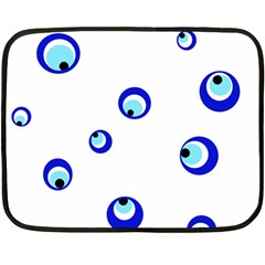 Mediterranean Blue Eyes Double Sided Fleece Blanket (mini)  by Valentinaart