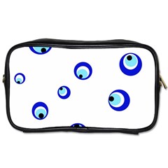 Mediterranean Blue Eyes Toiletries Bags by Valentinaart