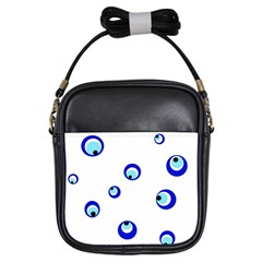 Mediterranean Blue Eyes Girls Sling Bags