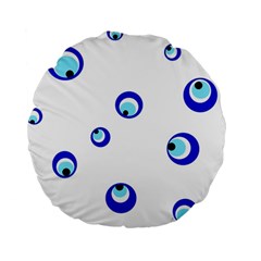 Mediterranean Blue Eyes Standard 15  Premium Round Cushions by Valentinaart