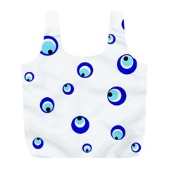 Mediterranean Blue Eyes Full Print Recycle Bags (l) 